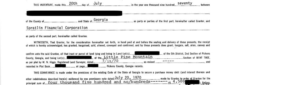 from a 1970 security deed