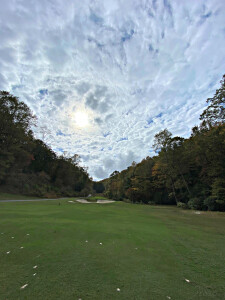 October 23, 2020 - Cool sky as seen from Hole 3 of the Bent Tree Golf Course